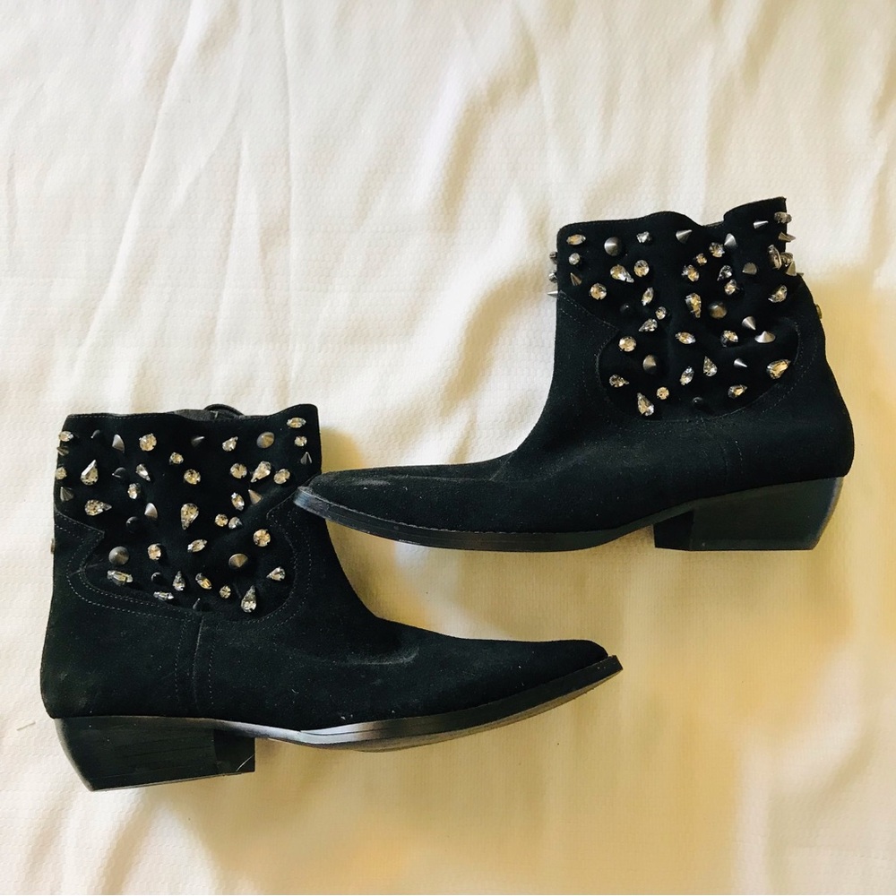 Sam Edelman avril Black Studded Ankle Boots - Picture 3 of 8